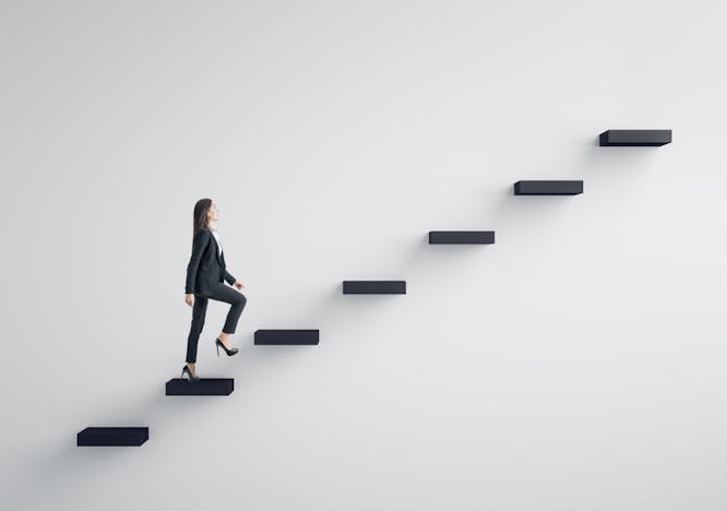 leader,career,achievement,stairs,professional,climb,3d,side view,view,ambition,up,businesswoman,worker,climbing,development,work,european,opportunity,rendering,steps,creative,winner,background,person,success,suit,job,concrete,woman,achieve,idea,concept,confident,award,top,walking,leadership,staircase,side,business,abstract,ladder,inspire,progress,growth,illustration,stairway,rise,wall,promotion staircase coat person walking jacket blazer long sleeve pants shoe handrail