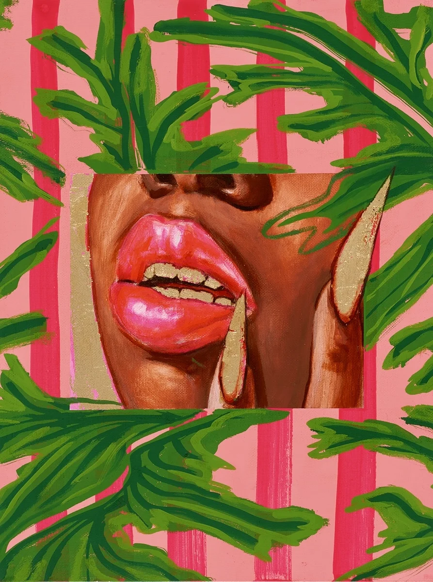 art painting body part mouth person teeth face head modern art