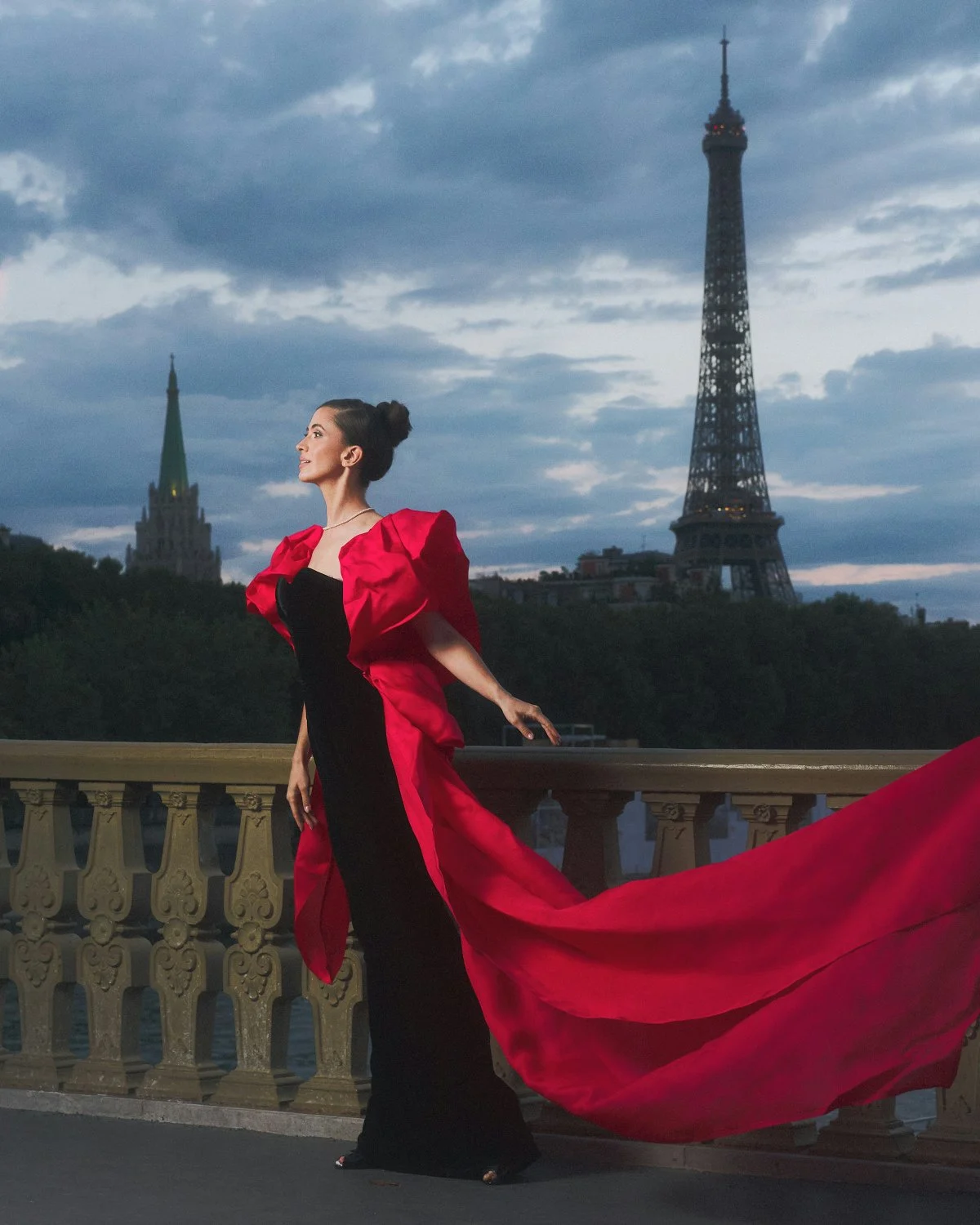 dress evening dress formal wear fashion adult female person woman gown tower