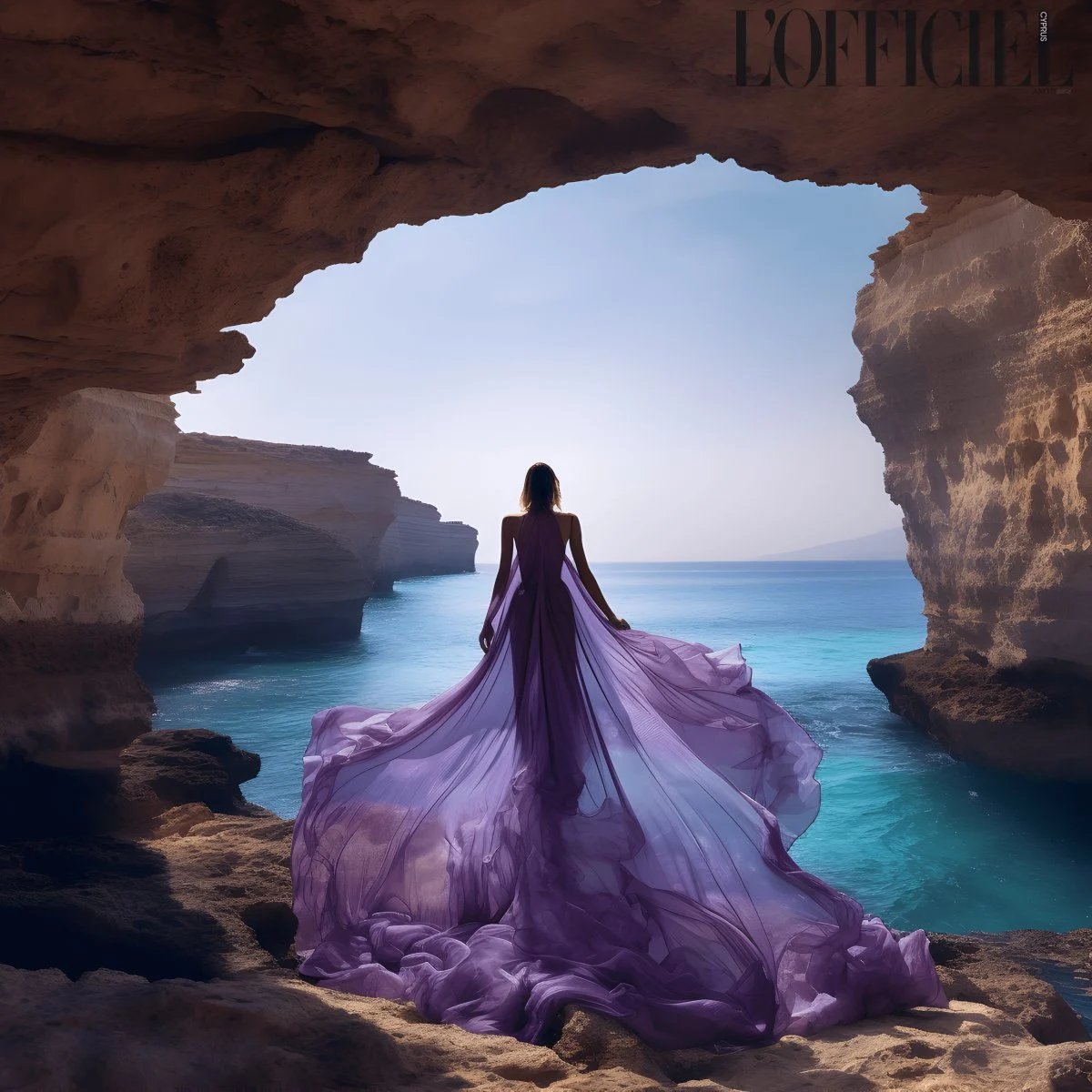 dress formal wear evening dress fashion gown outdoors nature cave sea wedding gown