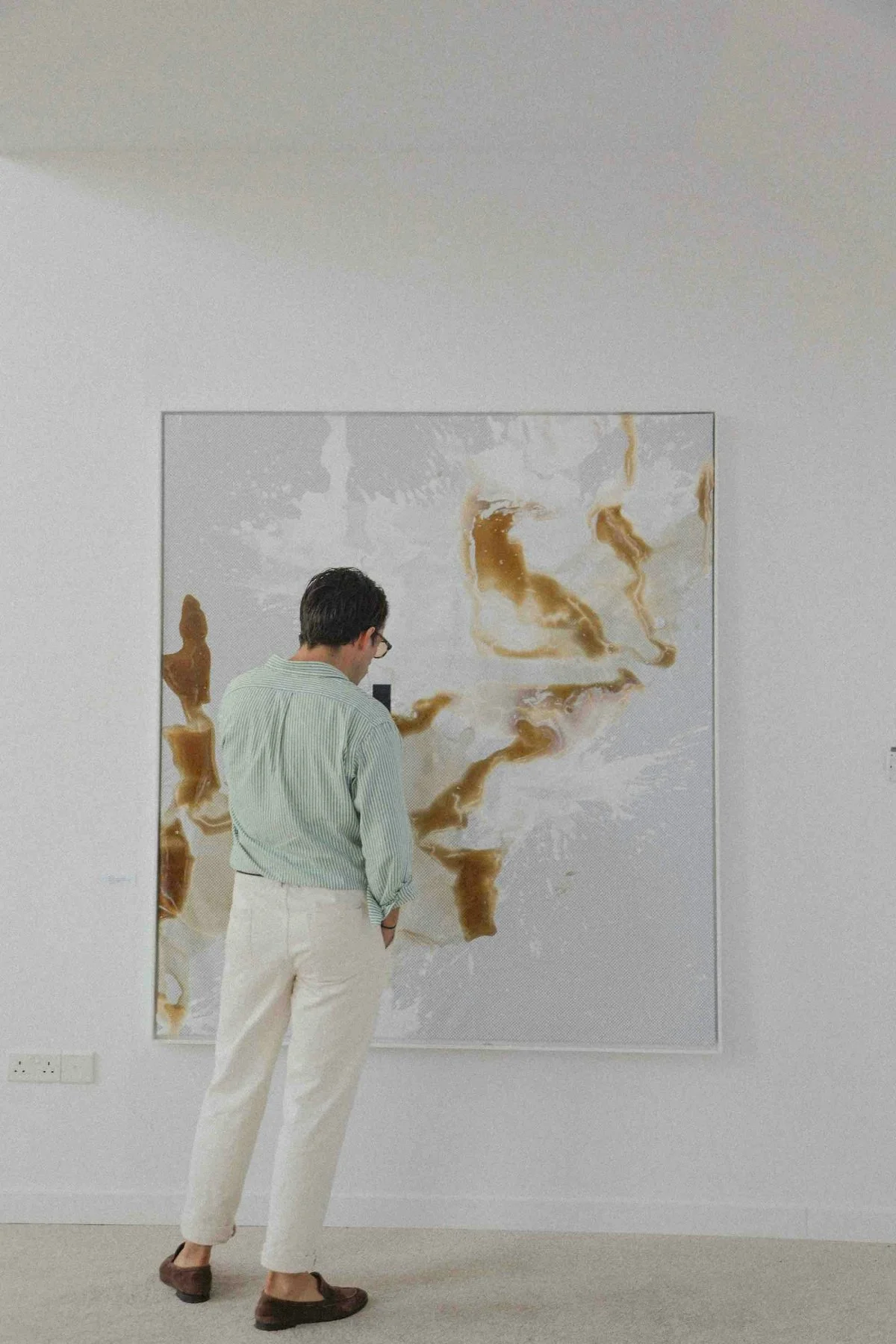 art painting modern art adult male man person canvas art gallery