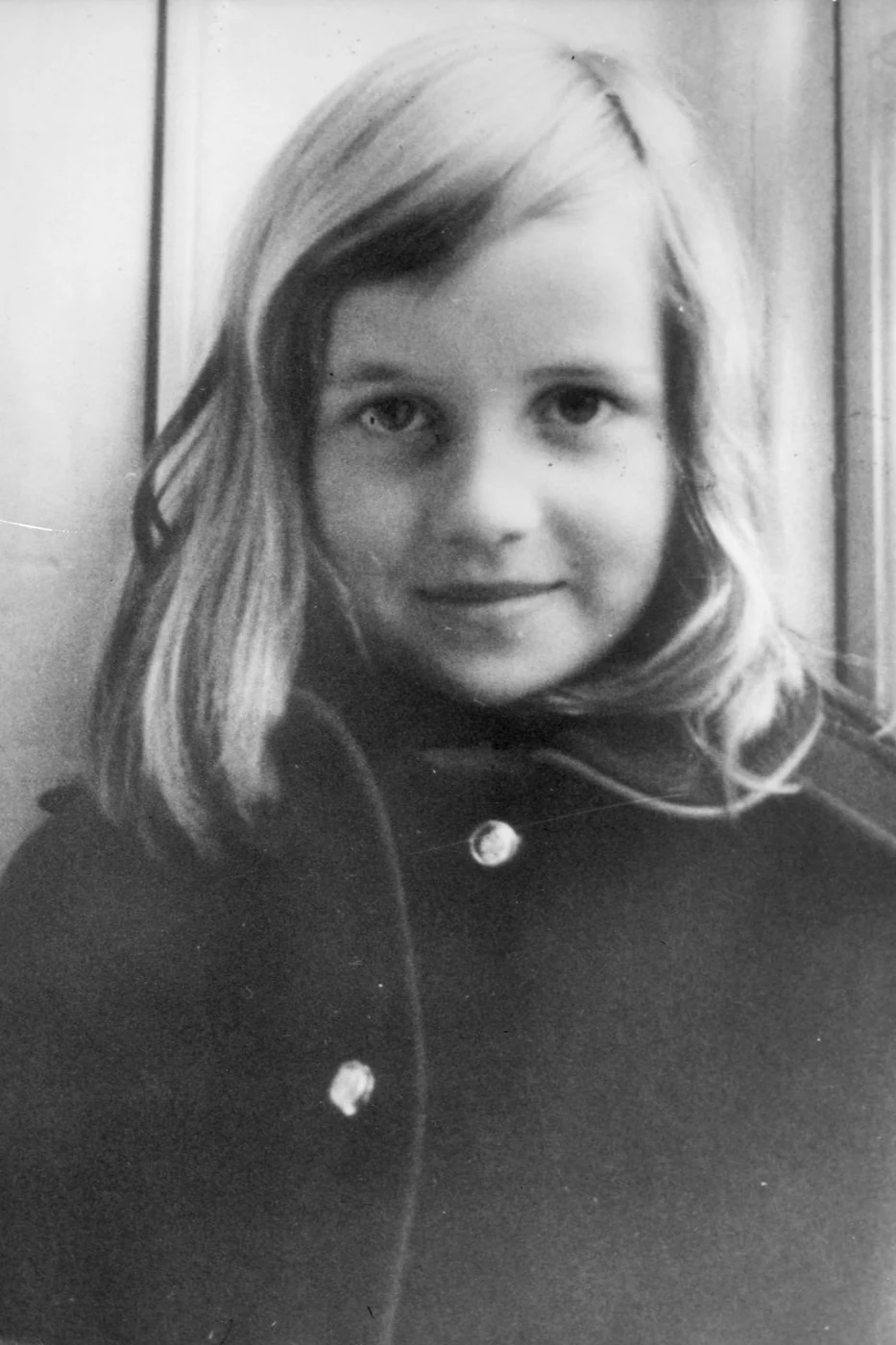 Close up portrait of Princess Diana as a child.